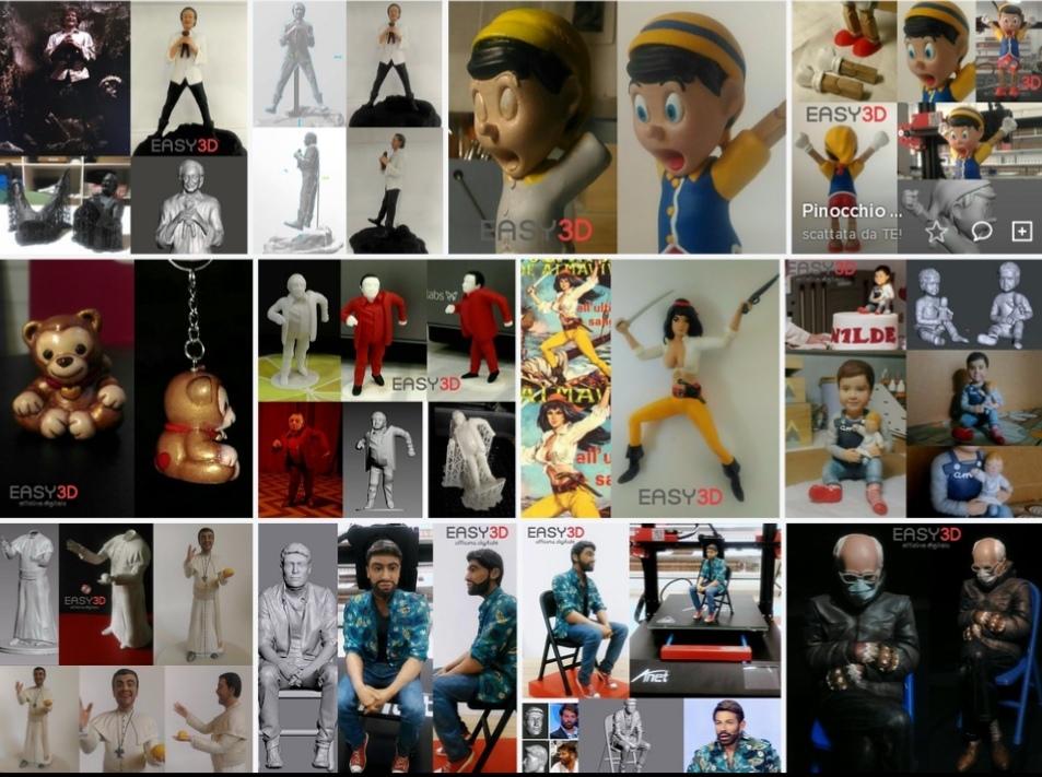 Statuine 3D action figure minime personalizzate stampa 3d Easy3D Shop Lab Palermo